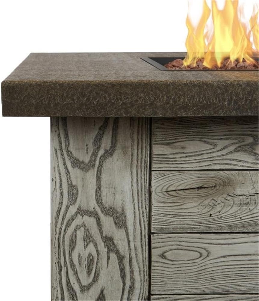 Real Flame C1600LP-WGR C1600LP Forest Ridge Fire Table, Weathered Gray
