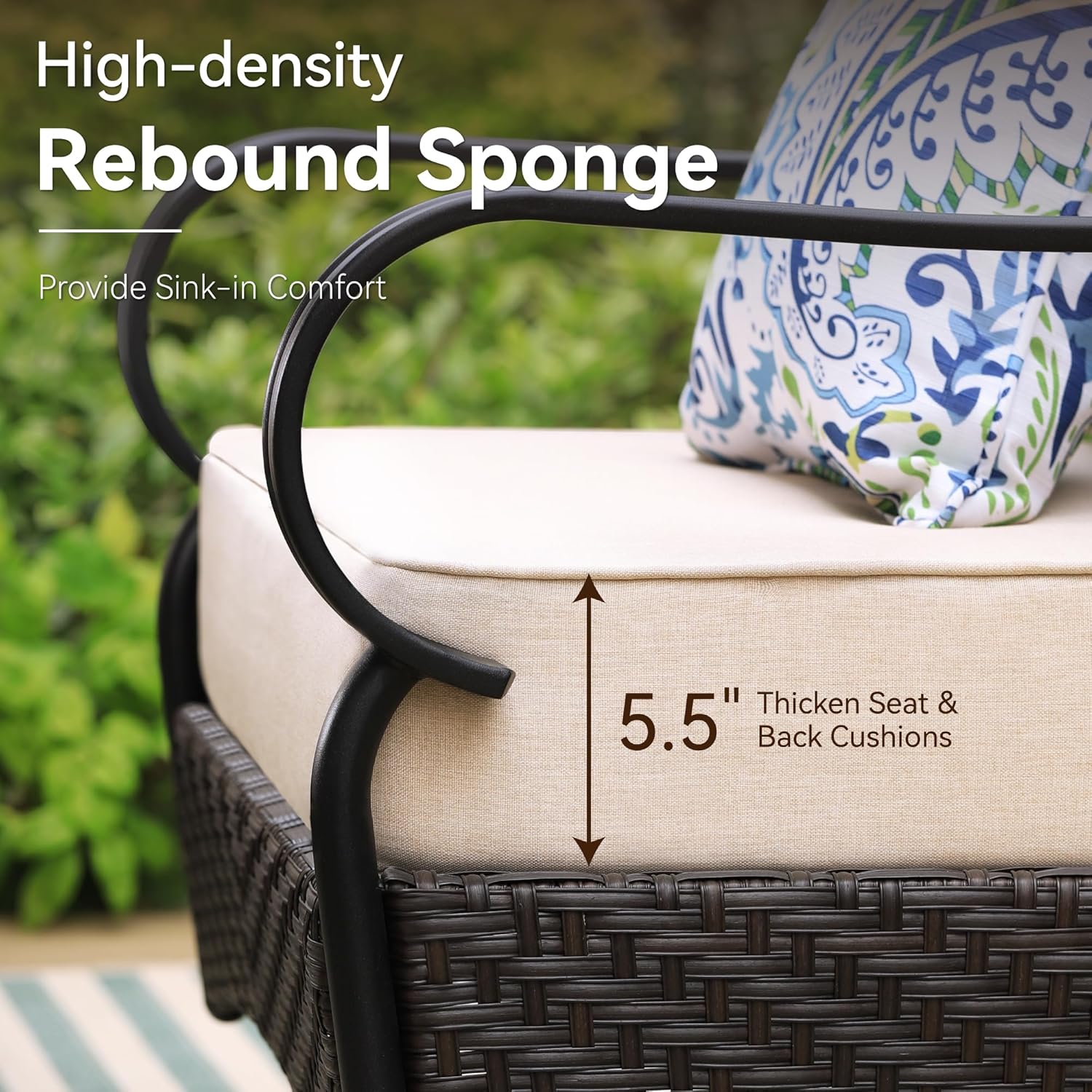 GREEN PARTY Extra Large Outdoor Patio Furniture Set with 56