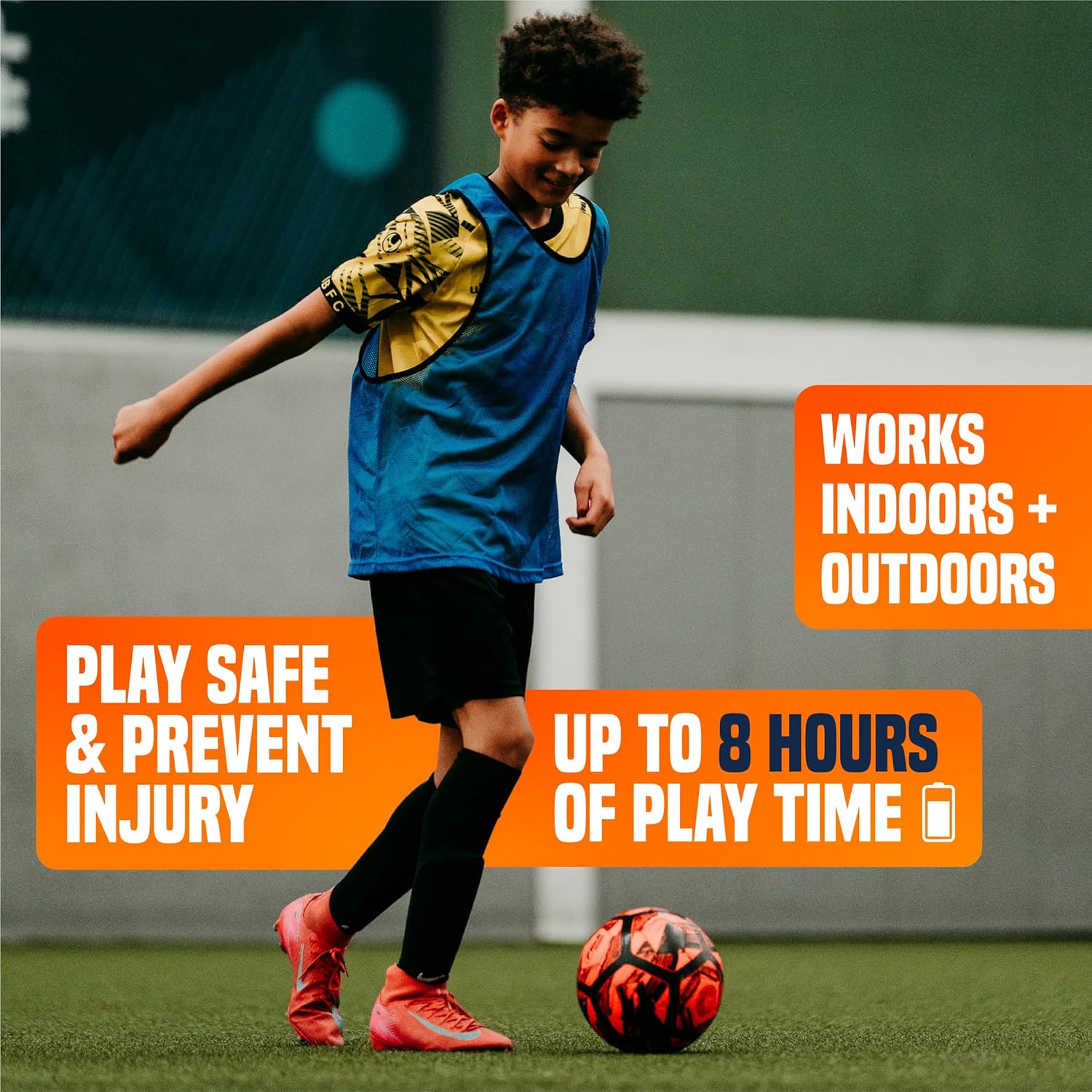 Flick Smart Soccer Tracker with Shin Guards - Track and Anaylze Performance - Soccer Accessory for Training and Games - Extremely Lightweight - One Size Fits All