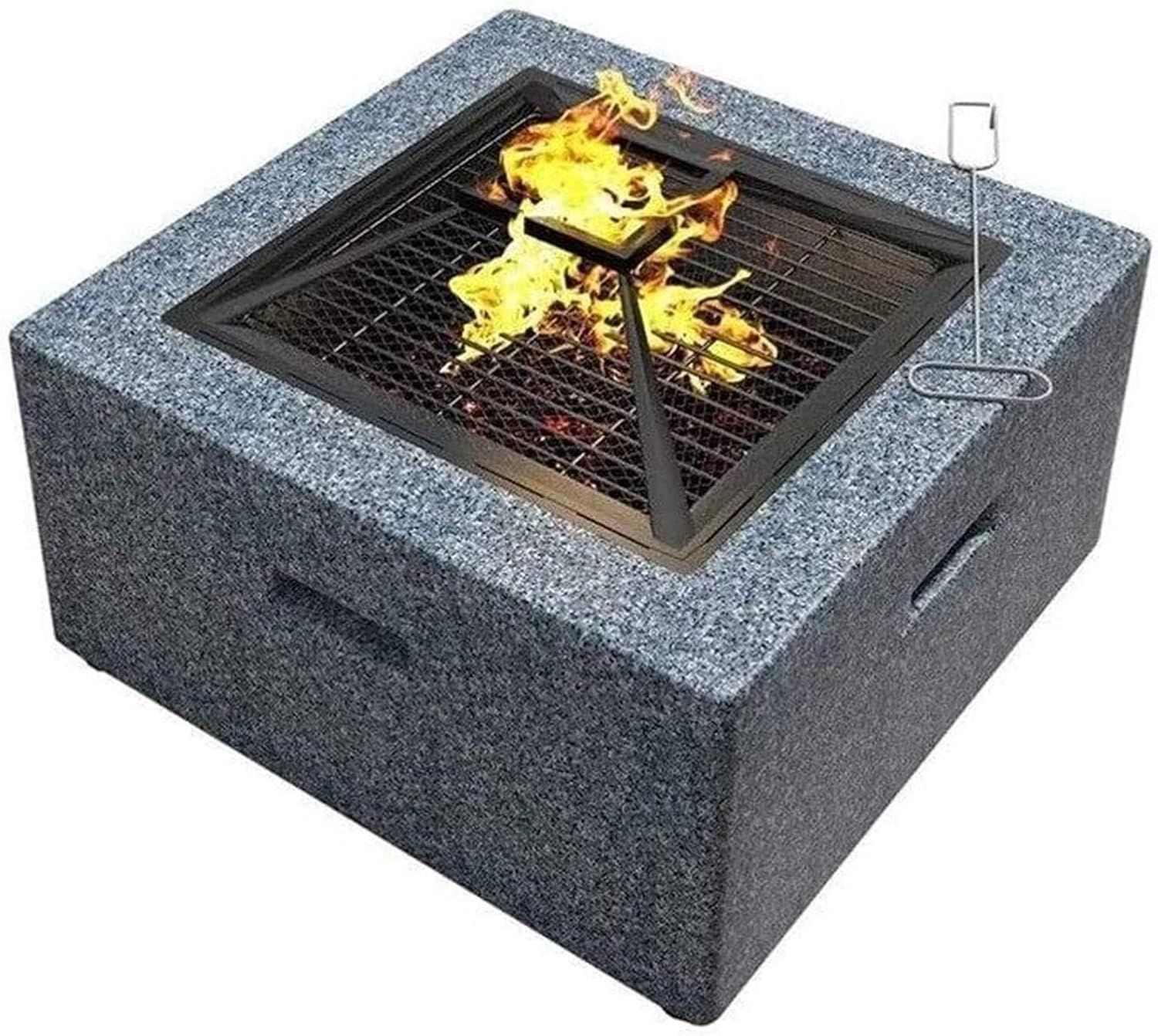 Fire Pits Outdoor Wood Burning Fire Pit Outdoor Wood Burning Table d, Terrace Patio Camping Fire Pit Outdoor Courtyard Villa Heating Stove with Cover BBQ Cooking for Outside Camping