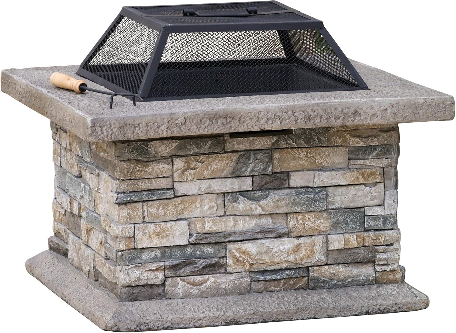 Christopher Knight Home Crestline Outdoor Fire Pit, Natural Stone