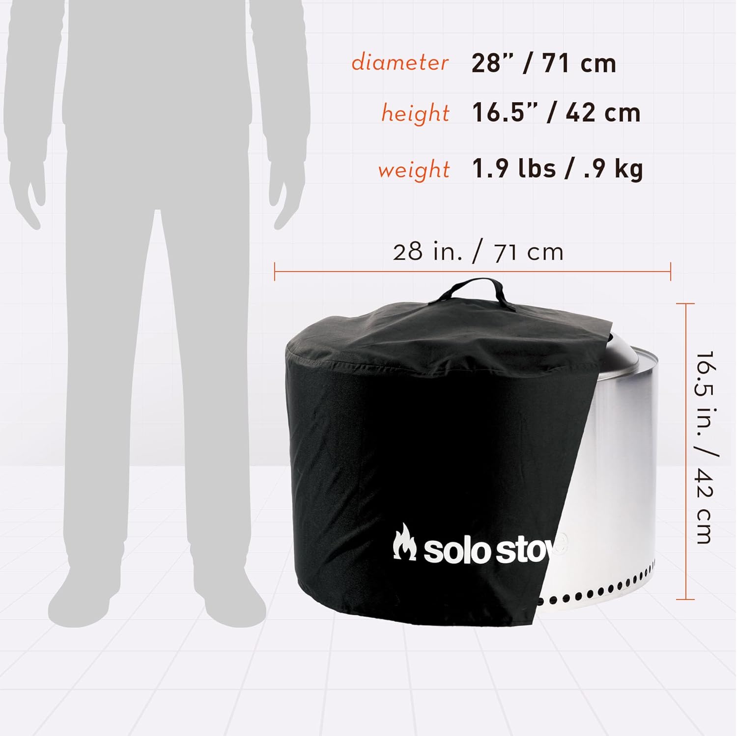 Solo Stove Yukon Shelter - Weather-Resistant Round Cover for Solo Stove Yukon Fire Pit and Accessories - PVC-Coated Polyester with Aluminum Reinforcement - Waterproof Year-Round Protection