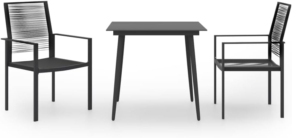 3 Piece Patio Dining Set Garden Furniture