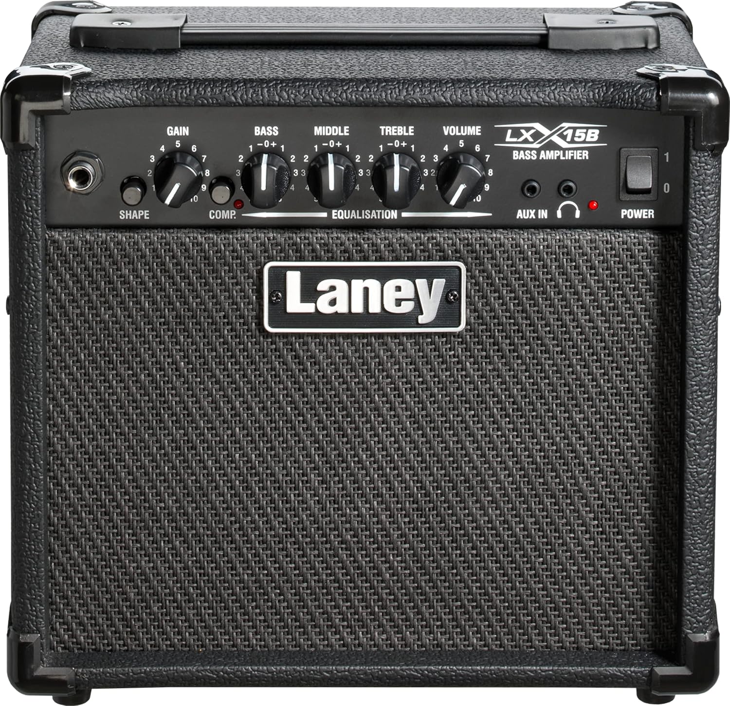 Laney LX15B Bass Guitar Combo 15W 2 x 5 Inch Woofers, Black