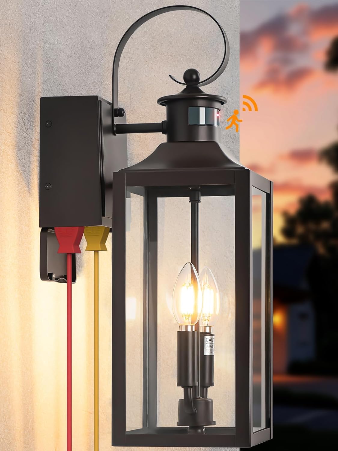 Porch Lights with GFCI Outlet, 20