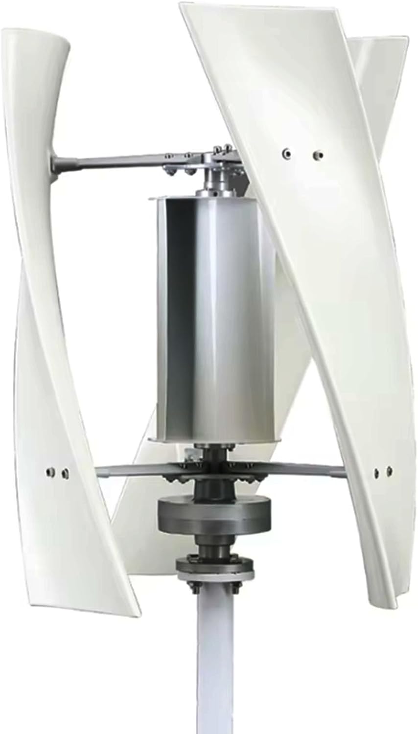 24v, 10000W Magnetic Levitation Wind Turbine, 220V 12V 24V 48V Noiseless Vertical Axis Wind Generator with MPPT Controller for Home Street Lighting (White)