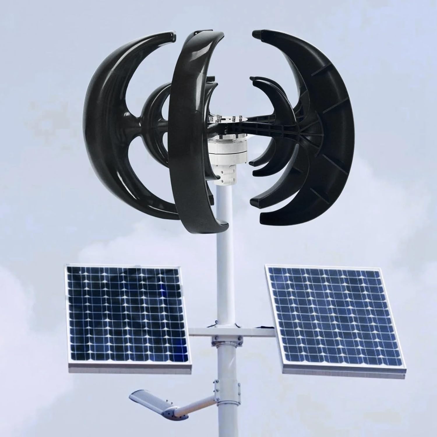 Wind Generator, 5 Blade Wind Lantern Type Generator Double Layer Power Components,for Home, Farm, RVs, Boats
