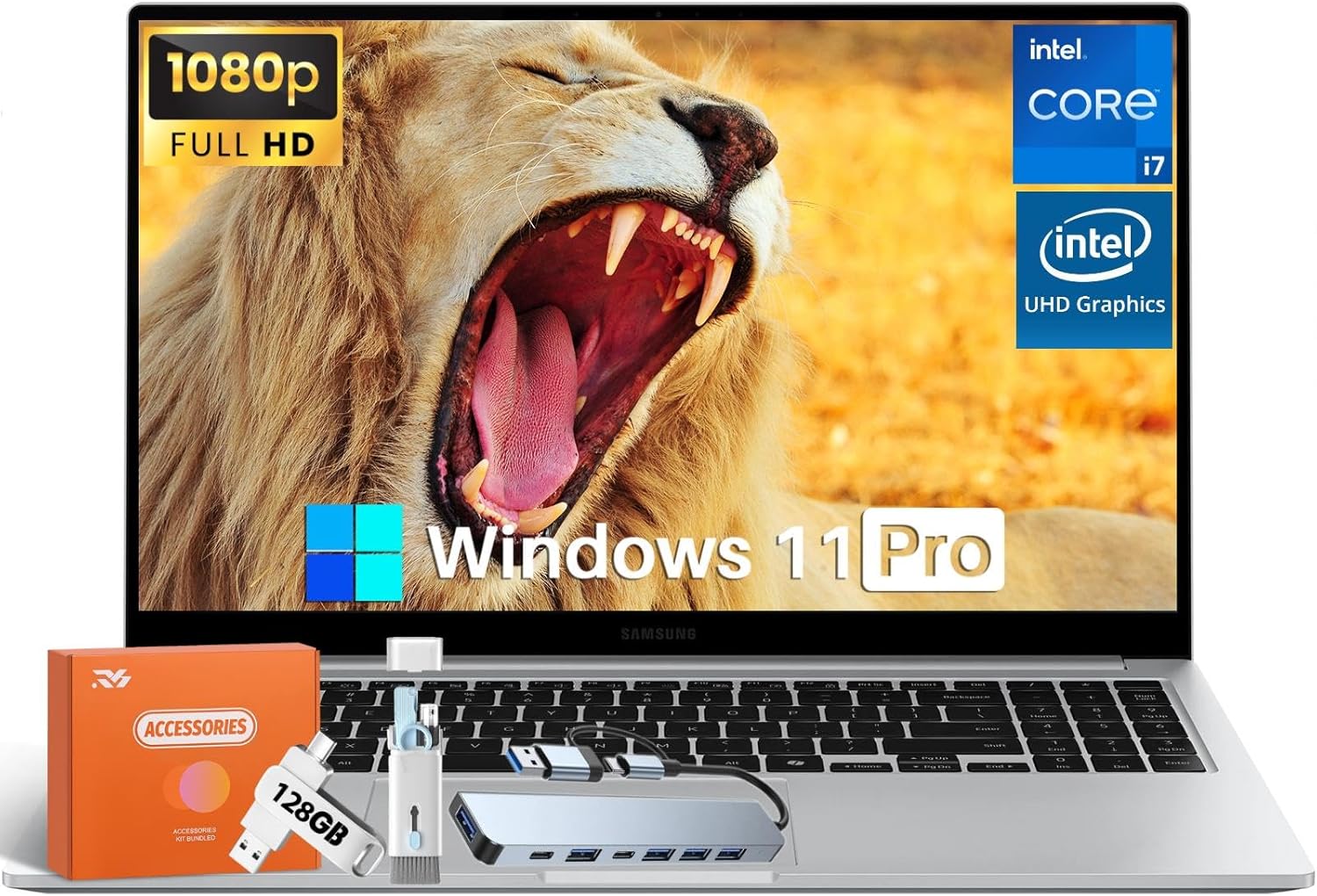 Samsung Galaxy Book4 Business Laptop, Copilot AI PC, Intel 10-Core 7-150U (Beats i7-1335U), 15.6