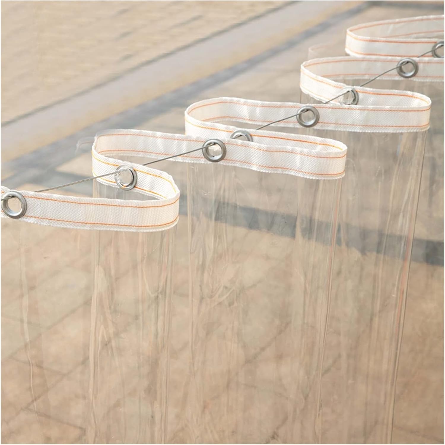 Clear Tarp Waterproof Transparent Tarpaulin Heavy Duty Tear Resistant and Rainproof for Tarpaulin Canopy Tent Boat Pool Cover, 29 Sizes(5x8m)