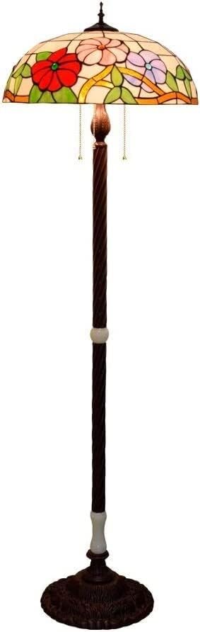 Tiffany-Style Floor Lamp Standlamp Tiffany-Style Floor Lamp 50Cm Large Floor Lamp Bar American Tiffany-Style Stained Glass Retro Art Lamp Standlamp Villa Lobby Hotel CLAS