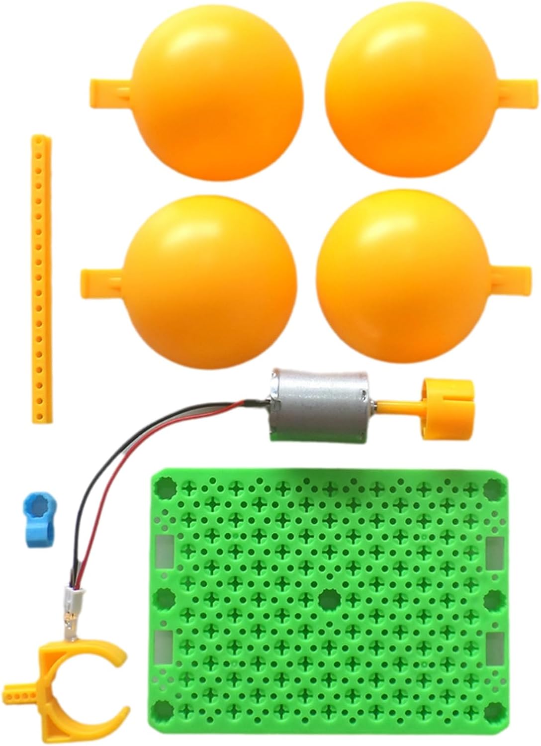 Vertical Axis Micro Wind Turbine Kit, 150mm DC DIY Generator With Red/Colorful LED, 0.01-10V Output For Renewable Energy Projects(B)