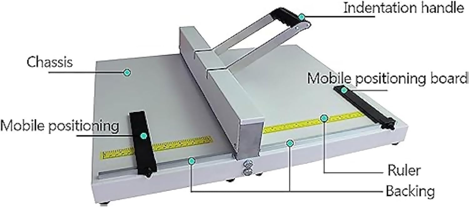 Manual Origami Creasing Machine with Positioning Blocks and Clear Scale for Precise Creasing of Paper and Cardboard