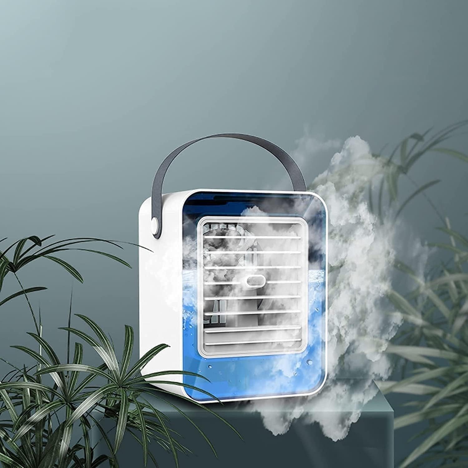 Portable Air Conditioner Fan, Personal Air Cooler Mini Air Conditioner, Desktop Table Cooling Fan, Suitable for Home, Bedroom Room, Office, Dorm, Car, Camping