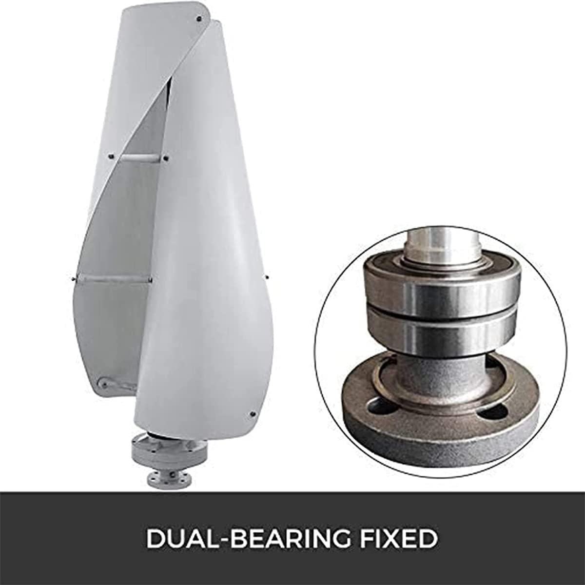 Wind Turbines, 8000 W Vertical Spiral Wind Turbine Generator, Helix Wind Turbine System with Controller for Marine, Garden Boat Hybrid Street Lantern