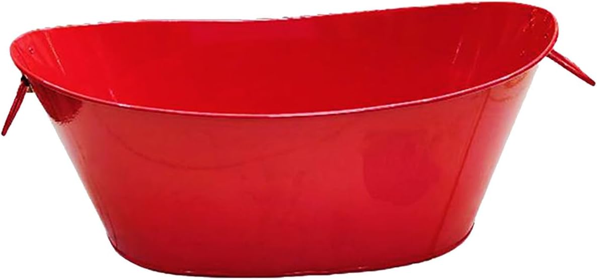 Burn Can for Paper, Burn Barrels for Outside, Tabletop Fire Pit, Table Top Fire Pit, Outdoor Fire Pits, Metal Bucket for Leaves, Trash, Backyard Debris(Red)