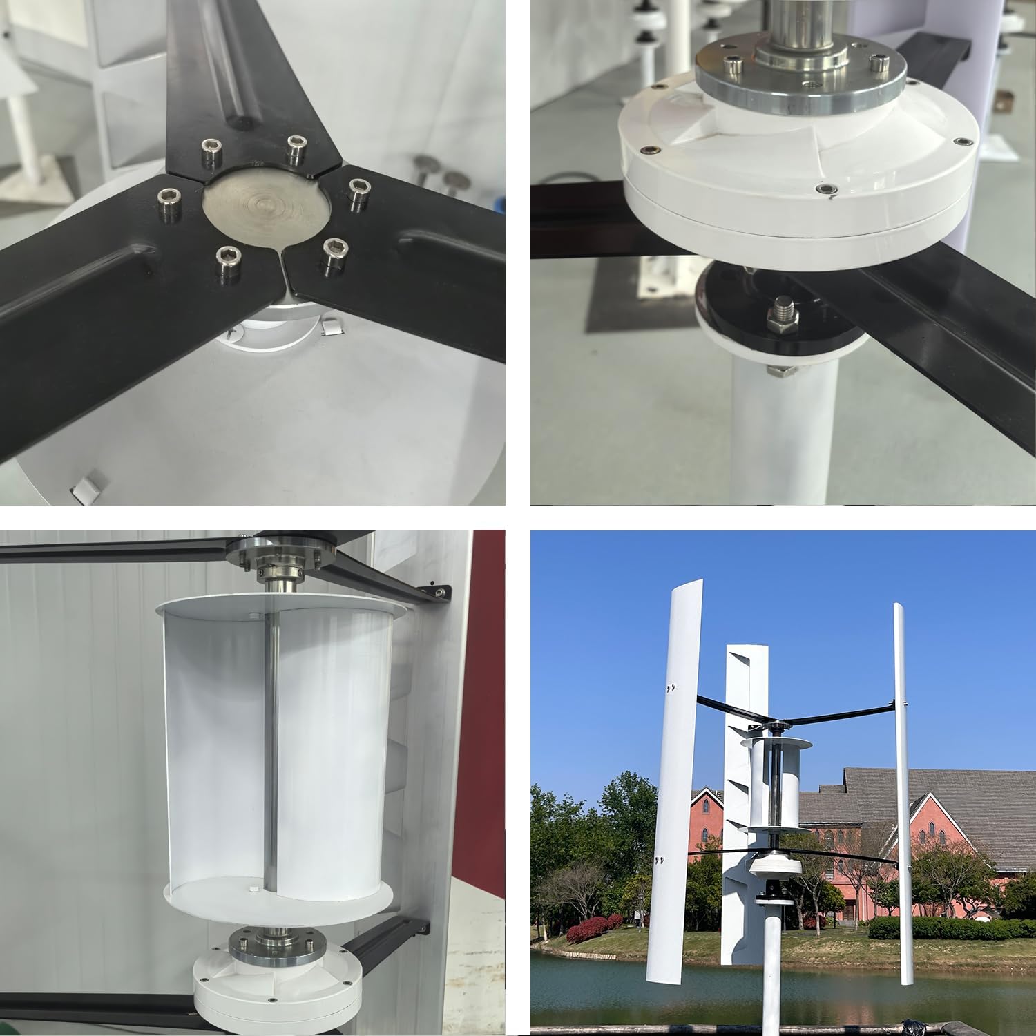 Wind Turbine Generator kit 1000W 12V 24V 48V, Vertical Wind Generator with MPPT Charge Controller, for Home Marine Electricity Off Grid System (48V 1000W Mppt)