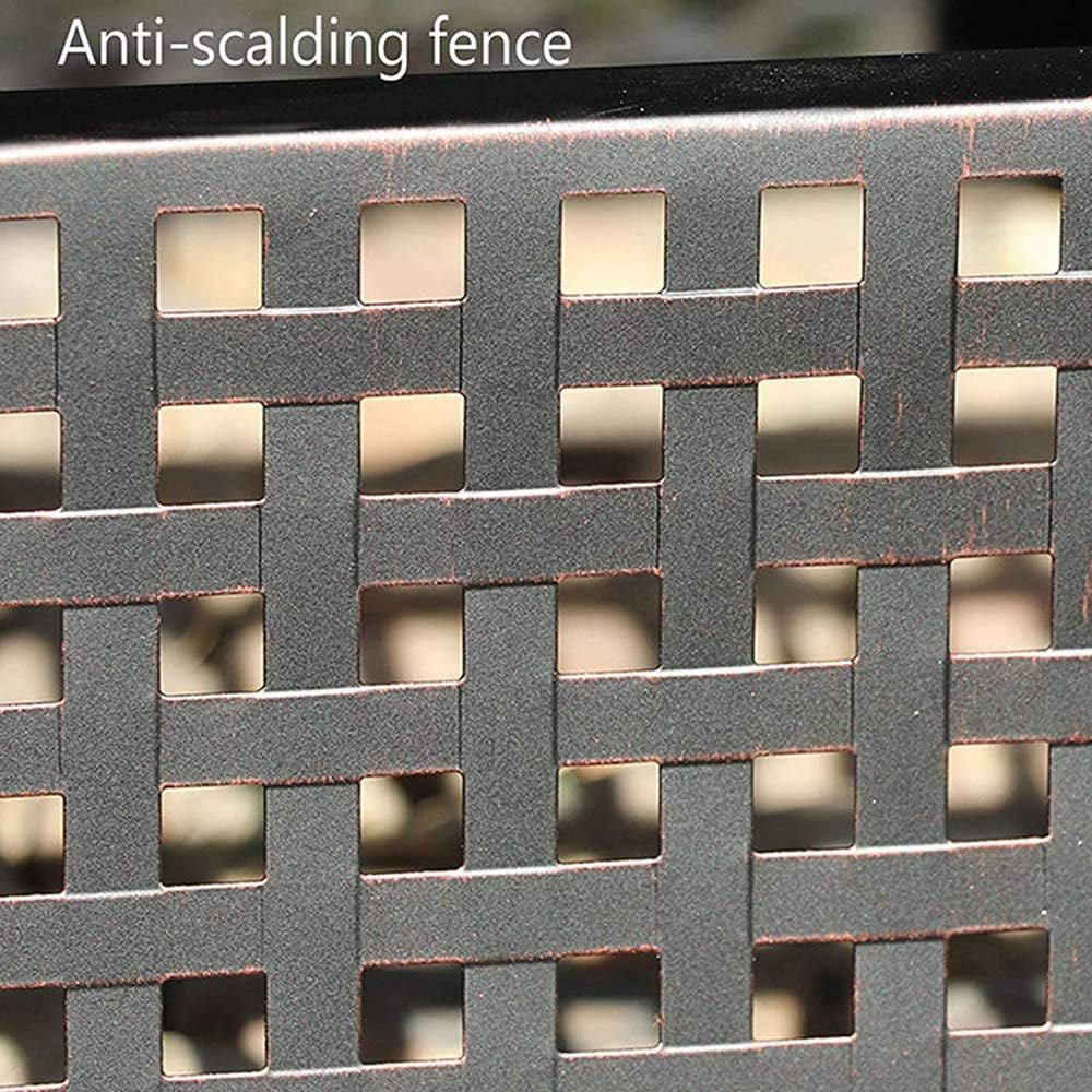 Square BBQ Firebowl,with Spark Screen Poker Waterproof Cover Fire Pit,30 Inch Wood Burning Firepits