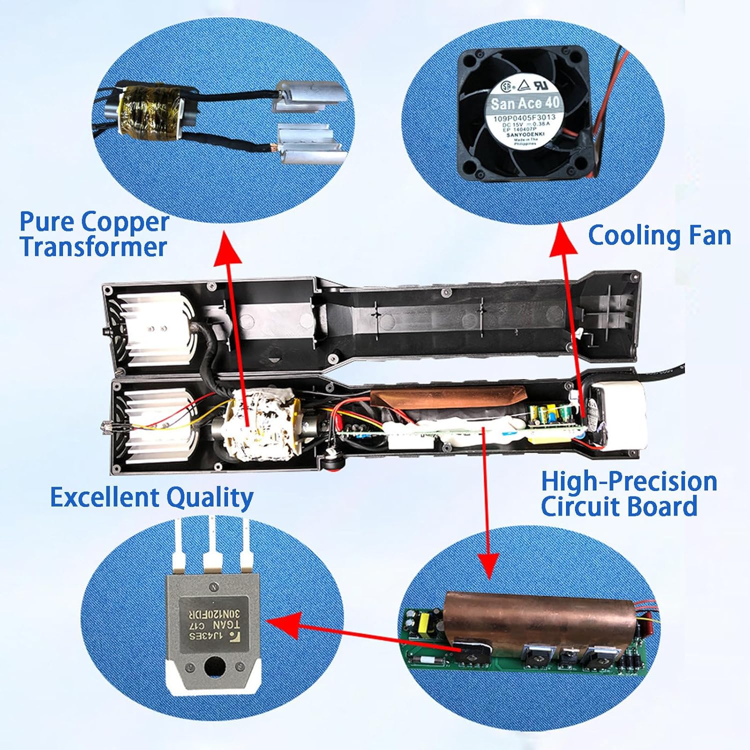 NYANS Magnetic Induction Heater Tool, Bolt Removal Tool, Flameless Heating, High-Speed Cooling Fan, with 3 Coils and Carrying Case, for Screws, Bearings, Iron Metal Parts