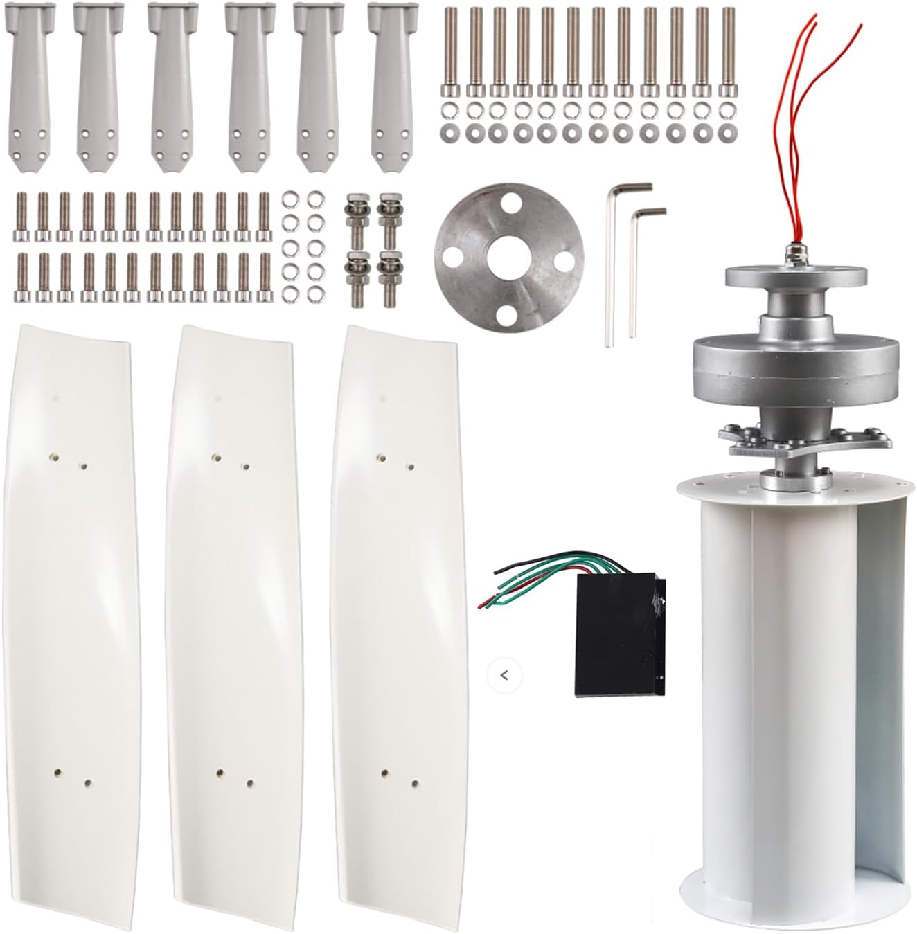 2000W 3 Phases Vertical Wind Turbine 12V 24V 48V 220V Small Windmill Wind Power Turbine Generator for Household Farm with MPPT Controller