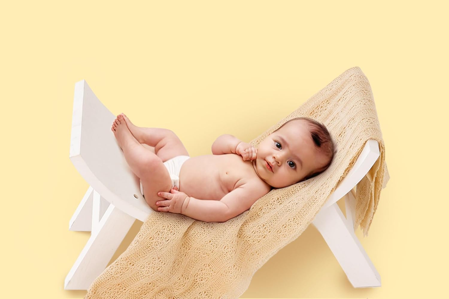 Kate Newborn Photography Props for Baby Wooden Photo Props Set for Photo Studio Photoshoot Newborn Props for Photography with Stretch Wrap