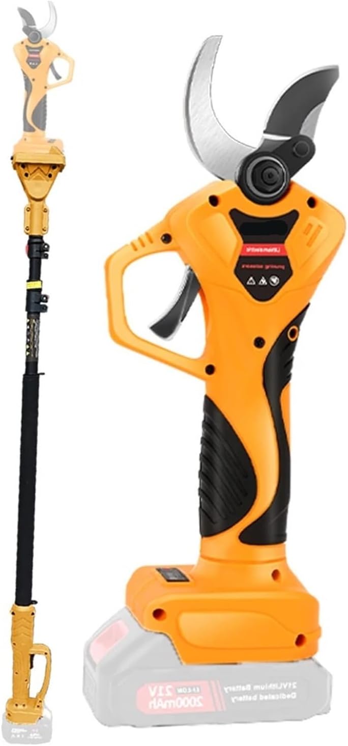 Electric Pruning Shears with a 2.5-Meter Telescopic Pole, Used to Trim Garden Fruit Trees, Without Batteries
