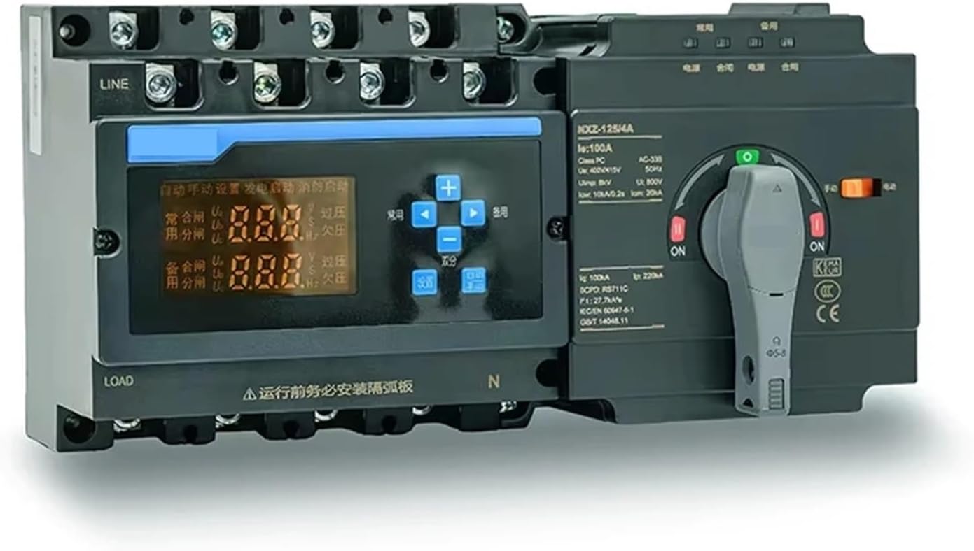 NXZ-125/4A 100A 125A 160A 250A 4P ATS Dual Power Automatic Transfer Switch Single Three Phase Generator Parts(250A 4P)