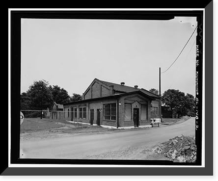 Historic Framed Print, Thomas By-Product Coke Works, Gatehouse & Weigh Station, 1200 Tenth Street West, Thomas, Jefferson County, AL - 2, 17-7/8