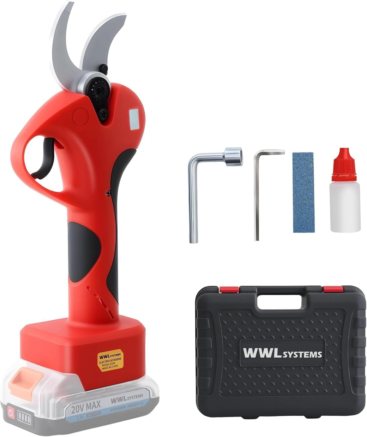 WWLsystems 20V Professional-Grade Electric Pruning Shear ，1.6