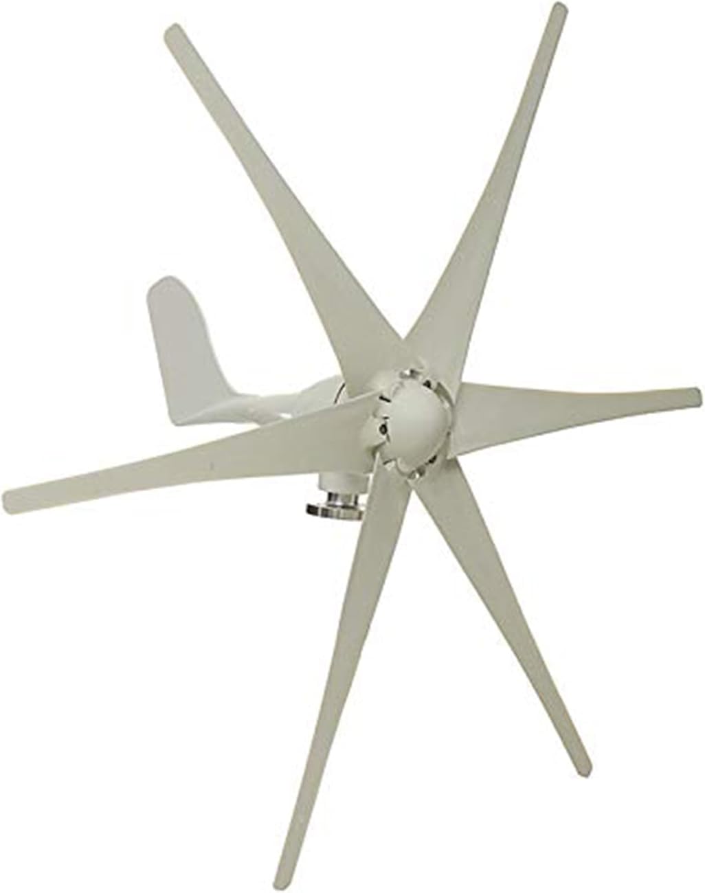 White 6 Blades Wind Turbine Kit,5000W 12V 24V 48V Horizontal Wind Generator Portable with Charge Controller for Farm, Highway, Mountainous Areas