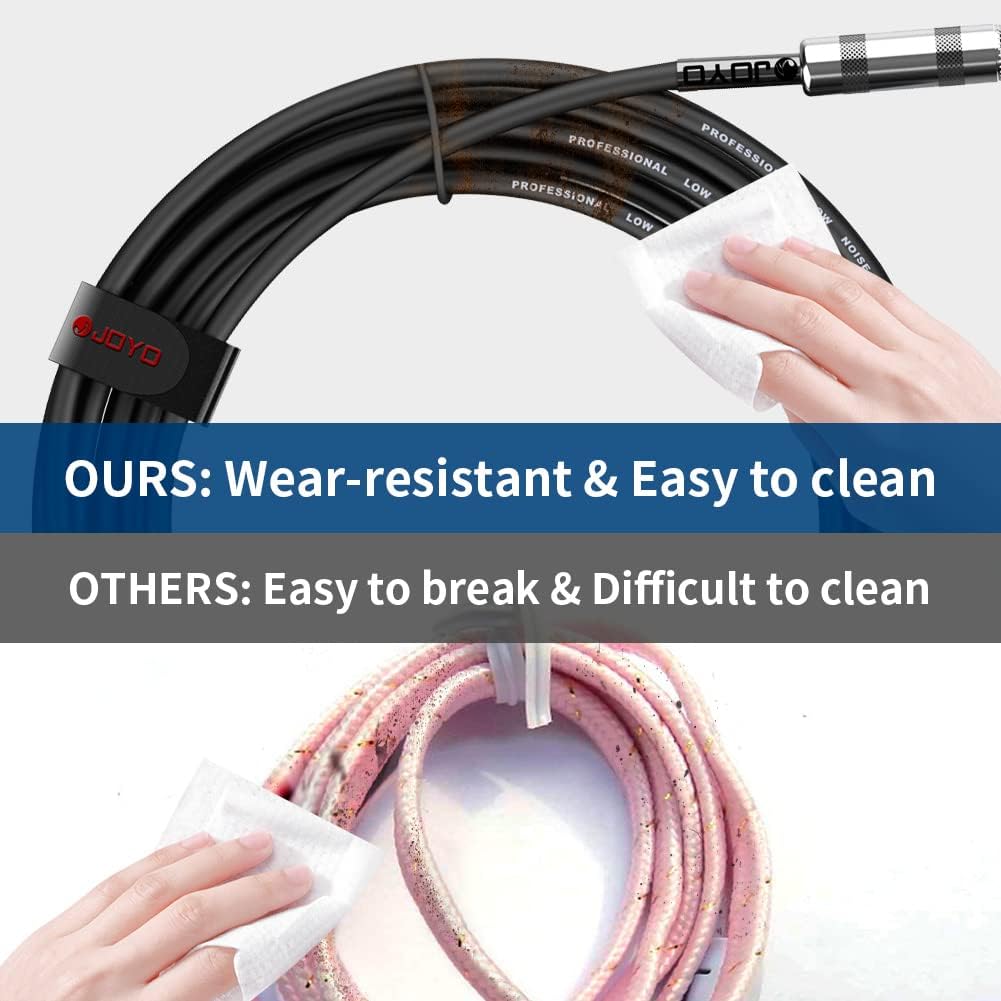 JOYO PXL-PRO Foot Pedal Controller Bundle with CM-12 Bass Guitar Amplifier Mono Instrument Cable 15 Feet