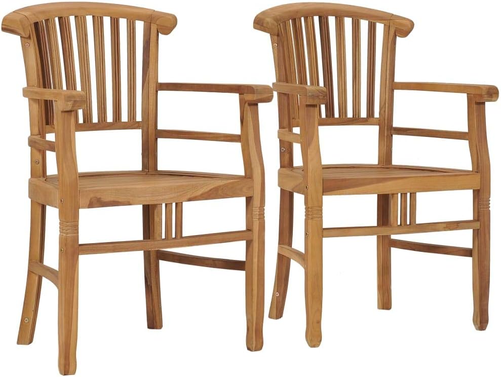 Patio Chair Patio Chairs 2 pcs Solid Teak Wood