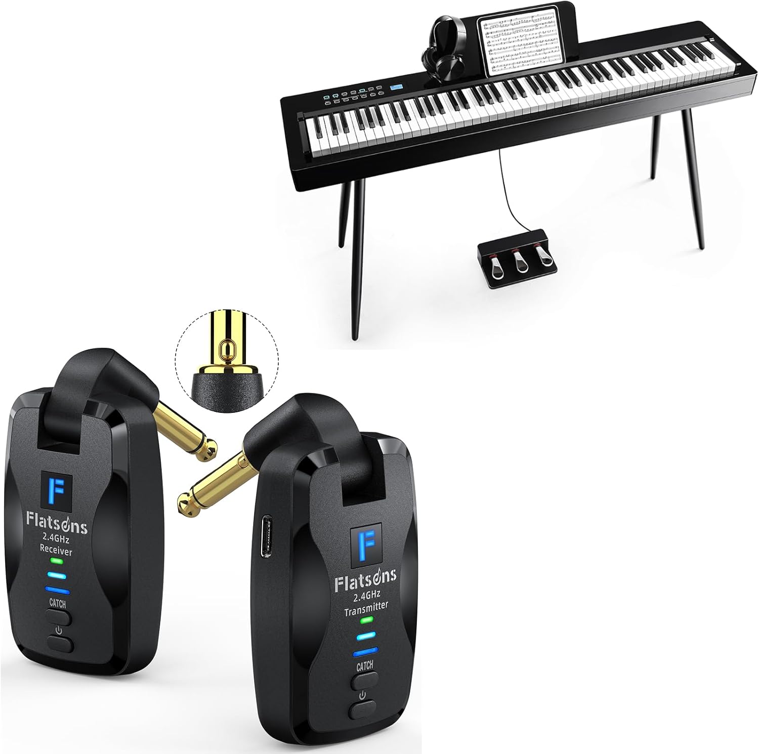 LIV-B01 Digital Piano Real Sampling, KMF-1 Multi Effects Guitar Pedal