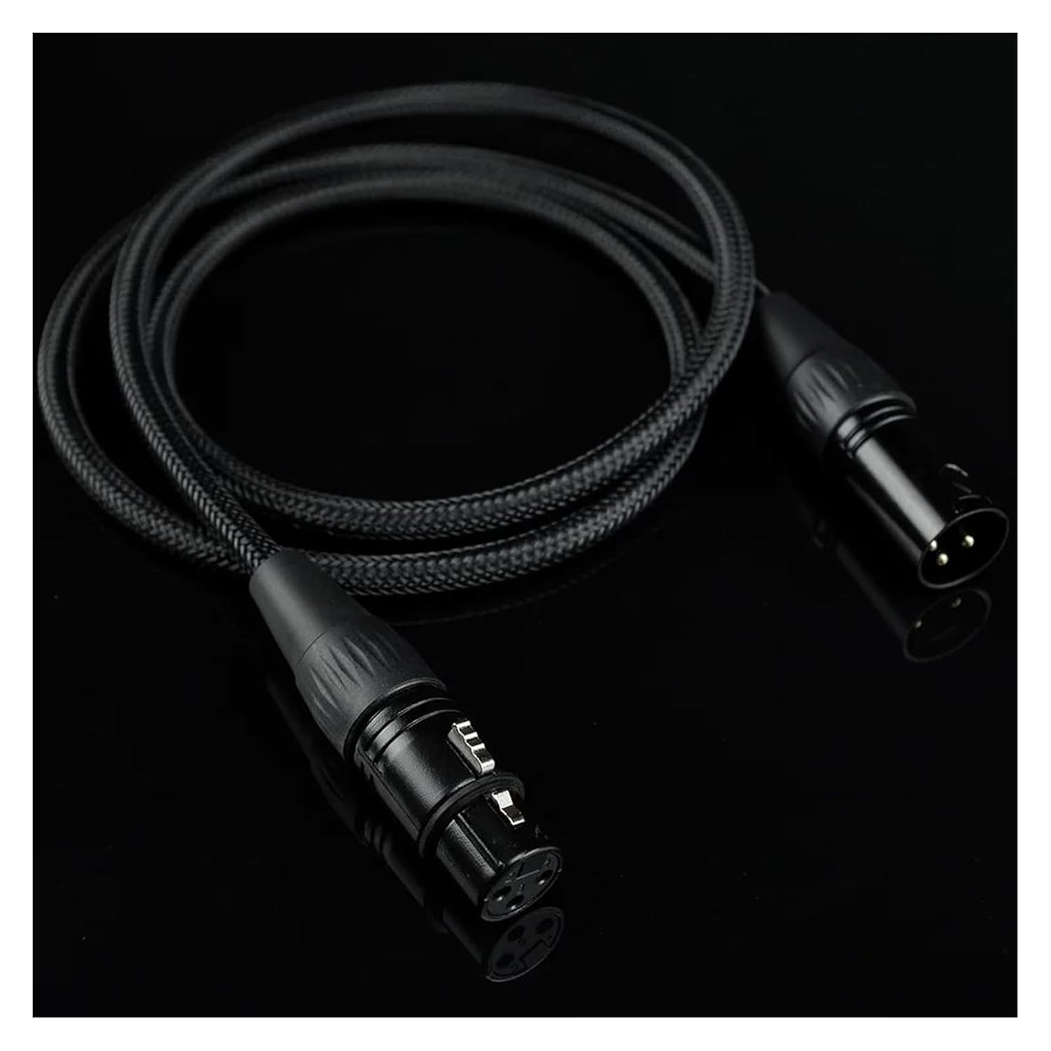 Pro Audio Cable Microphone Cable Guitar Cable Extension Mikrofon Cable for Mixer Amplifiers(Black,6m)