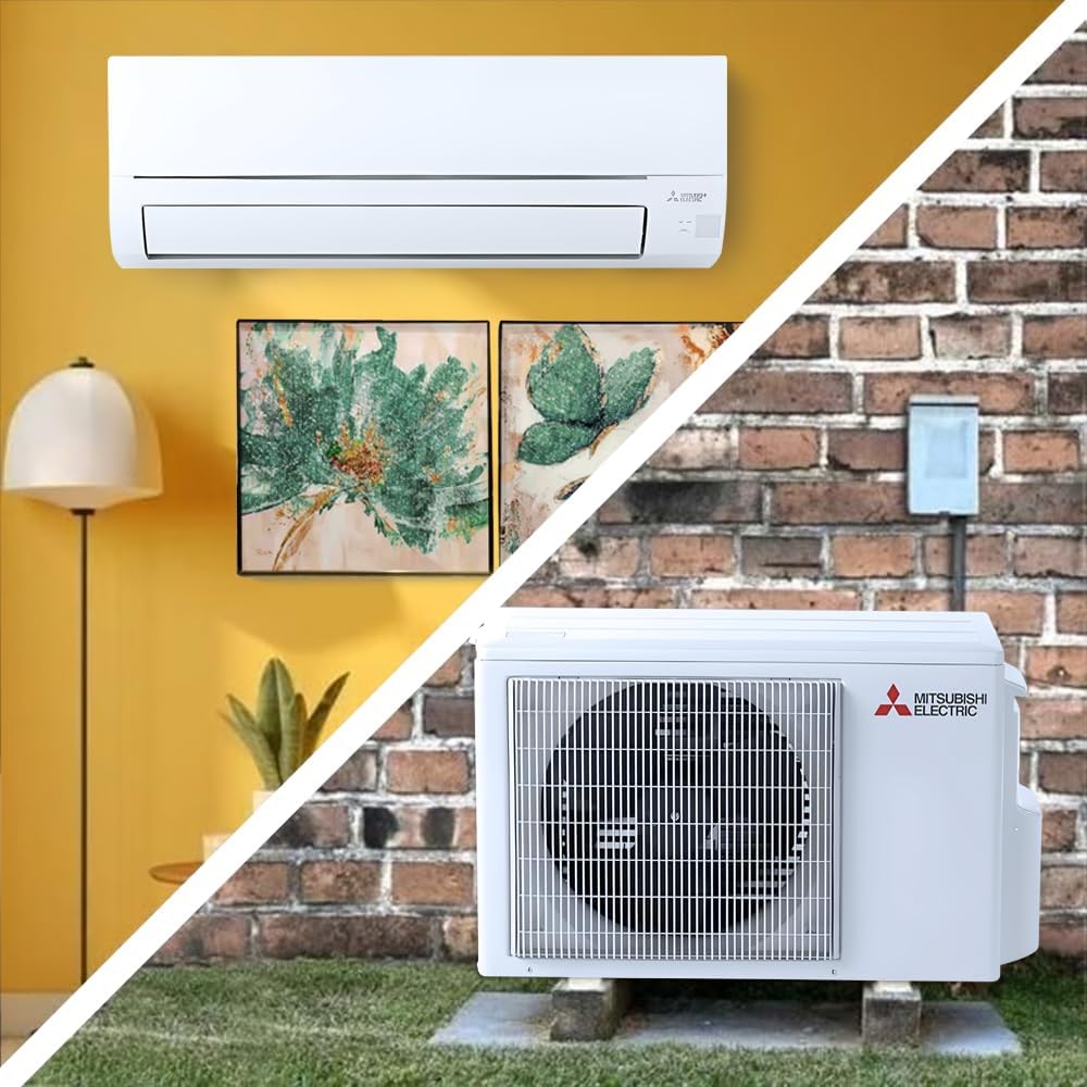 Mitsubishi 18000 BTU 18 SEER2 WX-Series Mini Split Heat Pump System with 15ft Line Set & Installation Kit - R454B Single Zone | Wall Mounted Ductless AC/Heating Unit