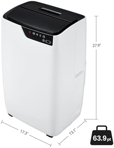 Portable Air Conditioners 12,000 BTU, Portable AC Units for Rooms With Multi-Function Fan, Dehumidifier Mode, Remote Control AC Unit for Bedroom Apartments Up to 550 Sq.Ft, White