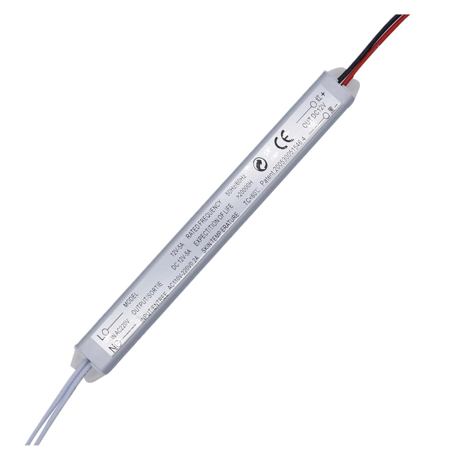 5pcs LED Driver 220v to 12V Switching Lighting Transformer Power Supply 12W 24W 36W 60W 72W(DC12V 5A 5pcs)