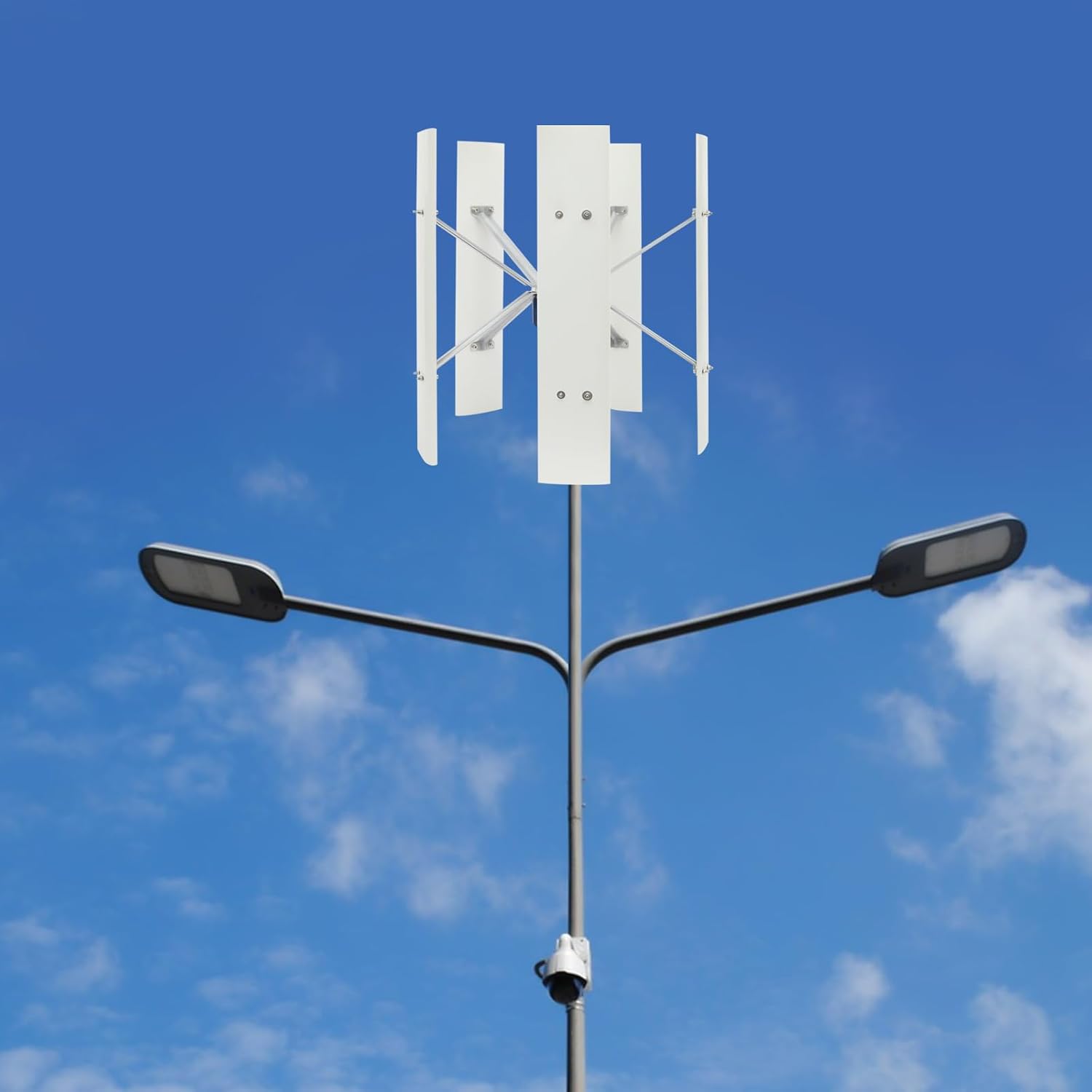 5-Blade Wind Turbine Generator, Vertical Axis Wind Turbine Generator, IP67, 12V 500W Wind Power Generator with Controller for Households, Ships, Pavilions, RV