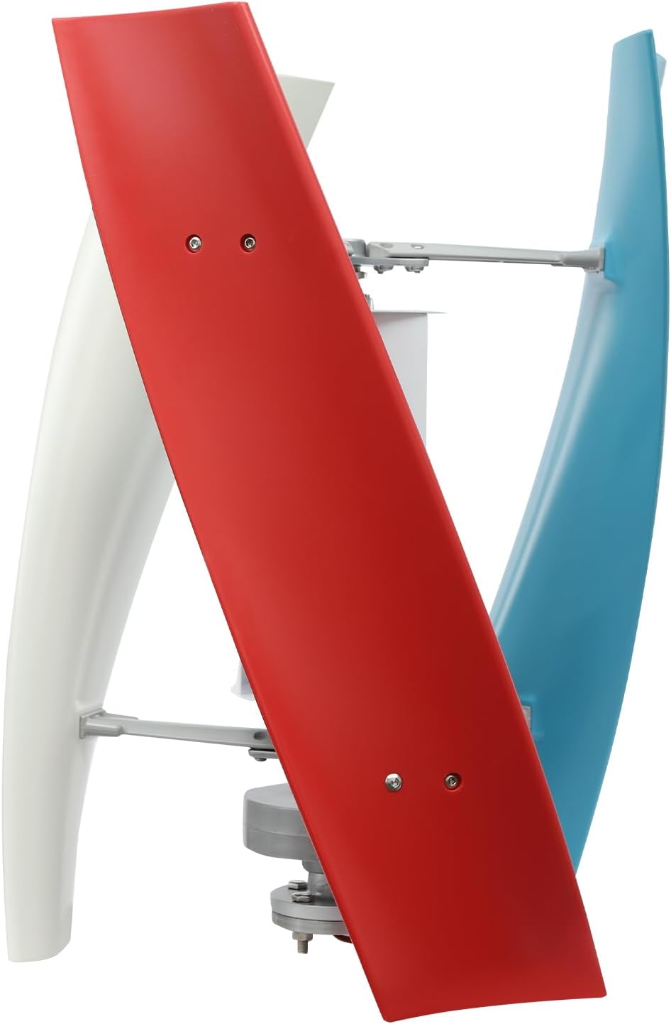 Wind Turbine Generator, 24V 500W Vertical Axis Wind Generator with Auxiliary Wind Wheel & Controller, 3 Blade Low Noise Nature Power System for RV Home Marine Energy