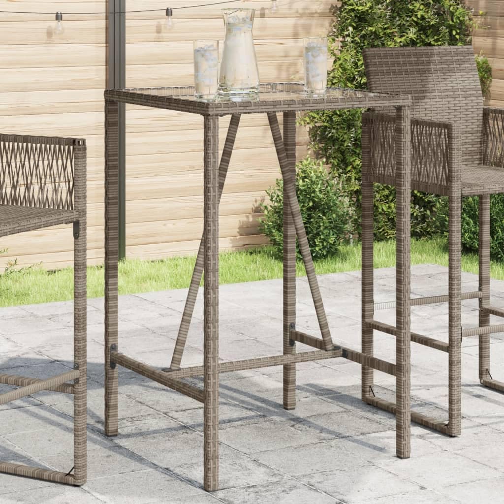 Patio Bar Table Gray 27.6