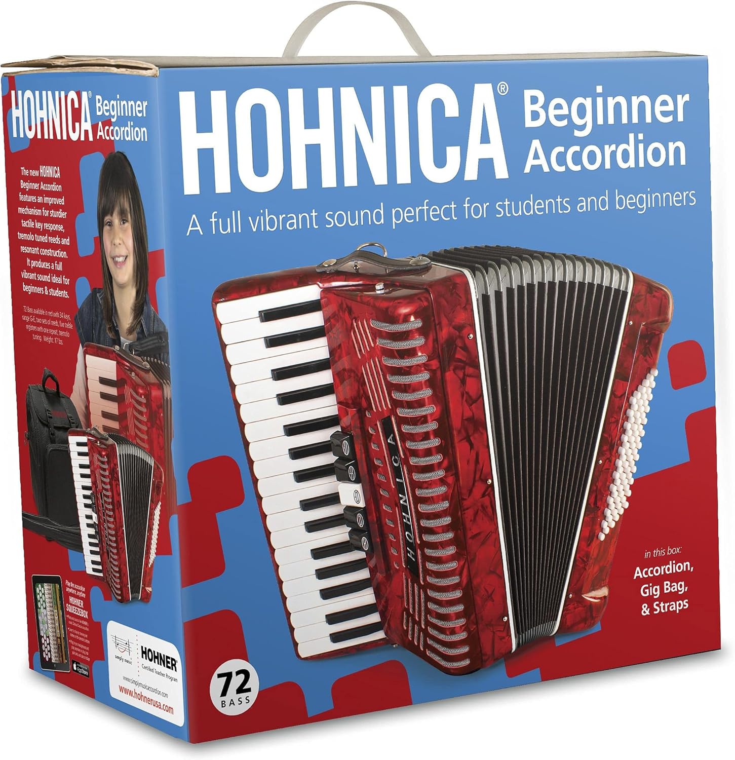 Hohner 1305 72-Bass Piano Accordion