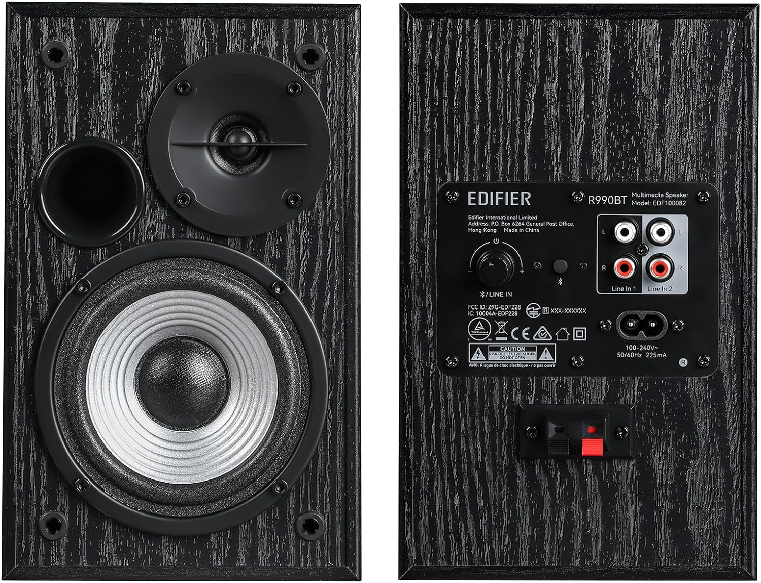 Edifier R990BT Bluetooth Computer Speakers - 2.0 Active Bookshelf Speaker - Powered Studio Monitor for PC Smartphone Tablet - MDF Enclosure - 24W RMS (Pair)
