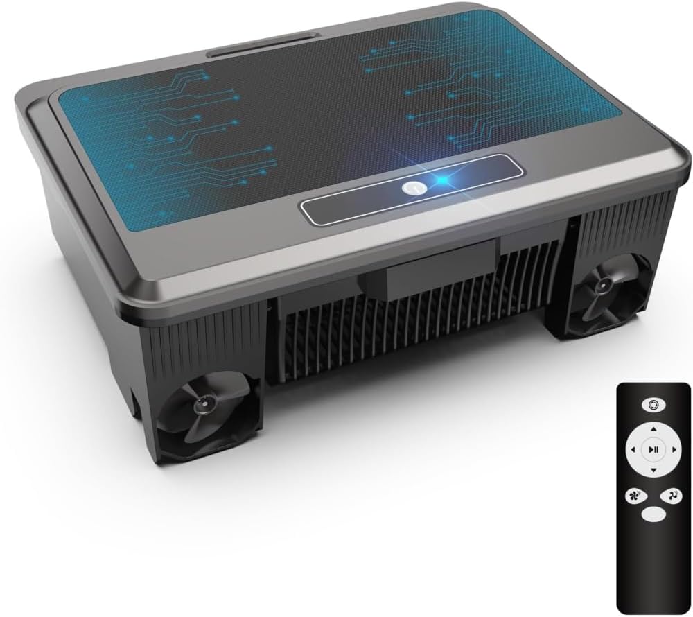 Solar Powered Robotic Pool Surface Skimmer Cleaner with Remote Control, Dual Charging Options,mart Obstacle Avoidance