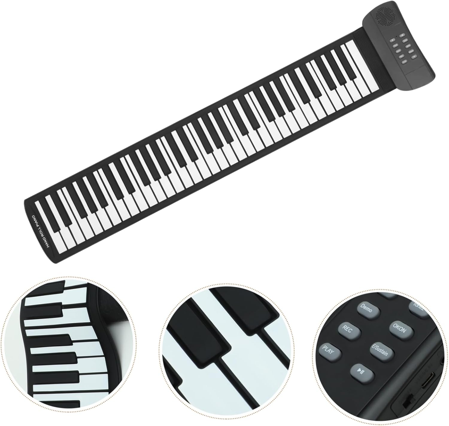 HANABASS Keys Portable Up Piano Electronic Digital Keyboard with Tones Built Recording Rhythm Functions for Adults Versatile Music Experience