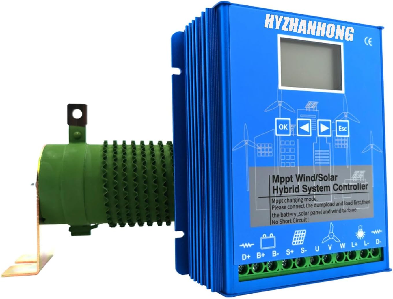 12v, 6000W MPPT Charge Controller, 12V/24V/48V Auto Regulatorwind Solar Hybrid Charge Controller Fits for Wind and Solar Power Charge Controller,12V-6000W