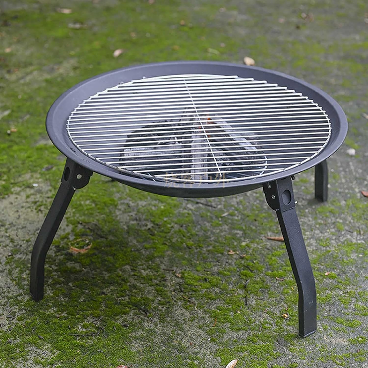 Portable Folding Bowl - Wood Burning 22in Firepit Firebowl & Backyard Firepit