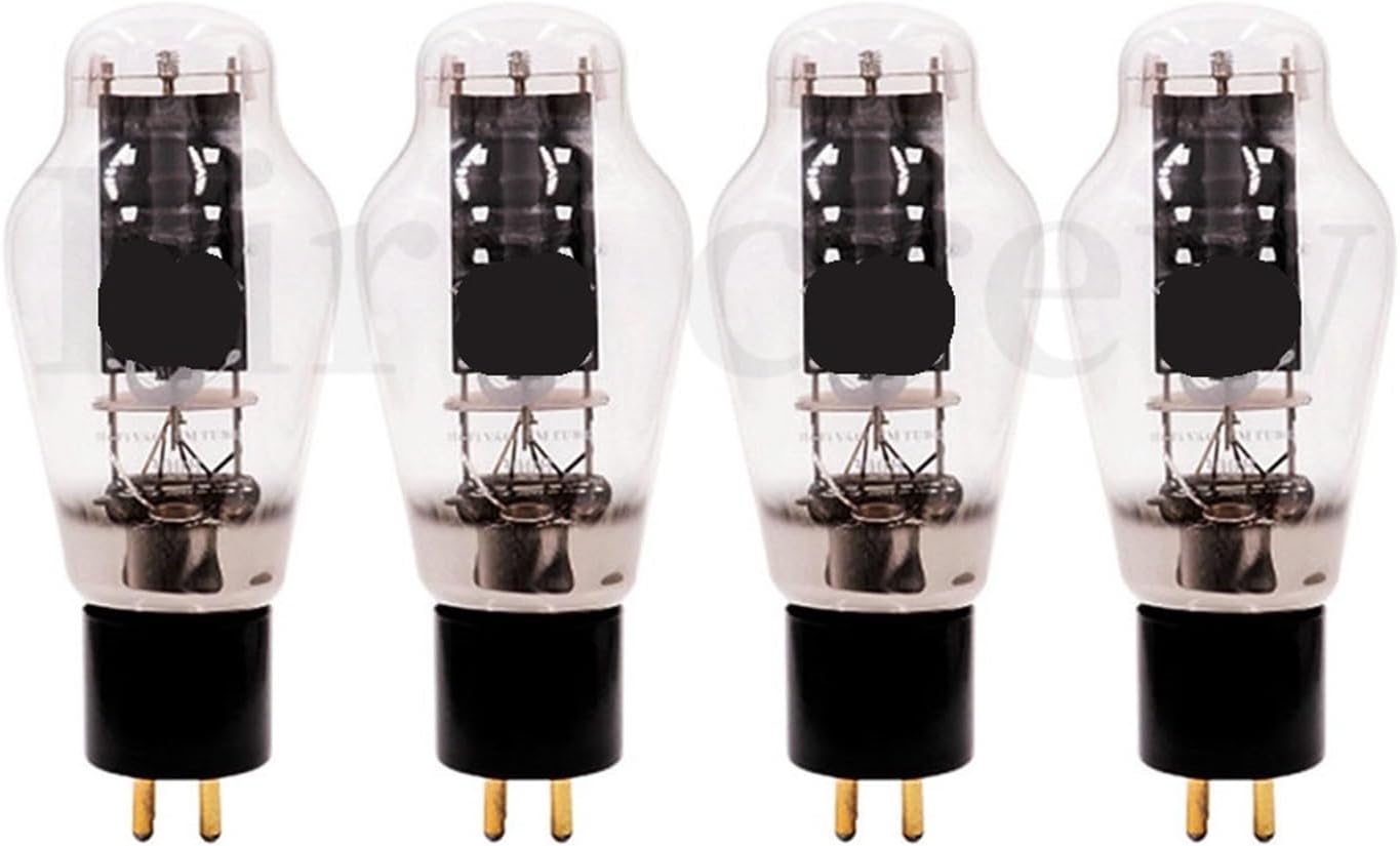 300B Tube Audio Valve Replacement 300B Tube Amplifier kit DIY HiFi Audio Amplifier Precision Matching Four-Way(Black,4pcs Matched Quad)