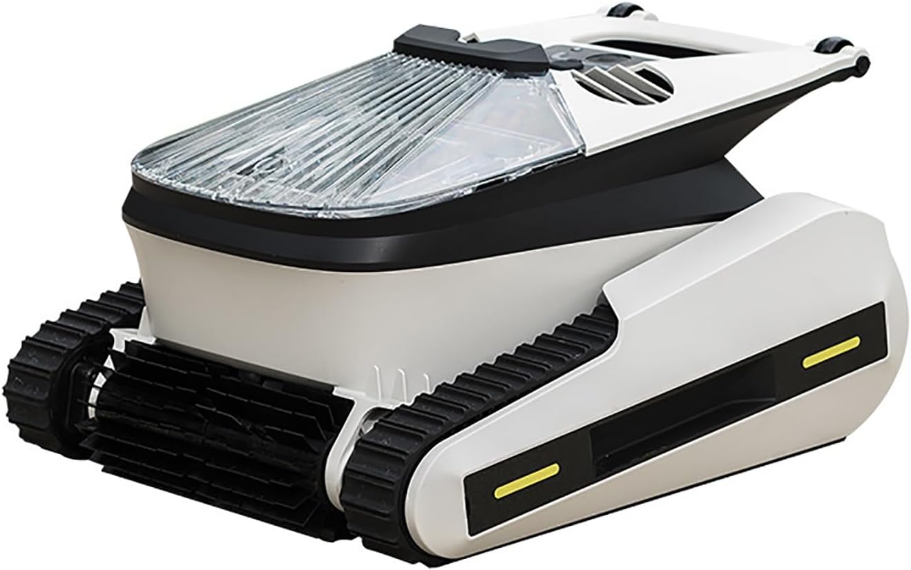 Automatic Pool Vacuum Robot, Wall Climbing Scrubber Brush, Pool Skimmer Robot, Pool Vacuum Cleaner for 2000 Sq.ft Pool