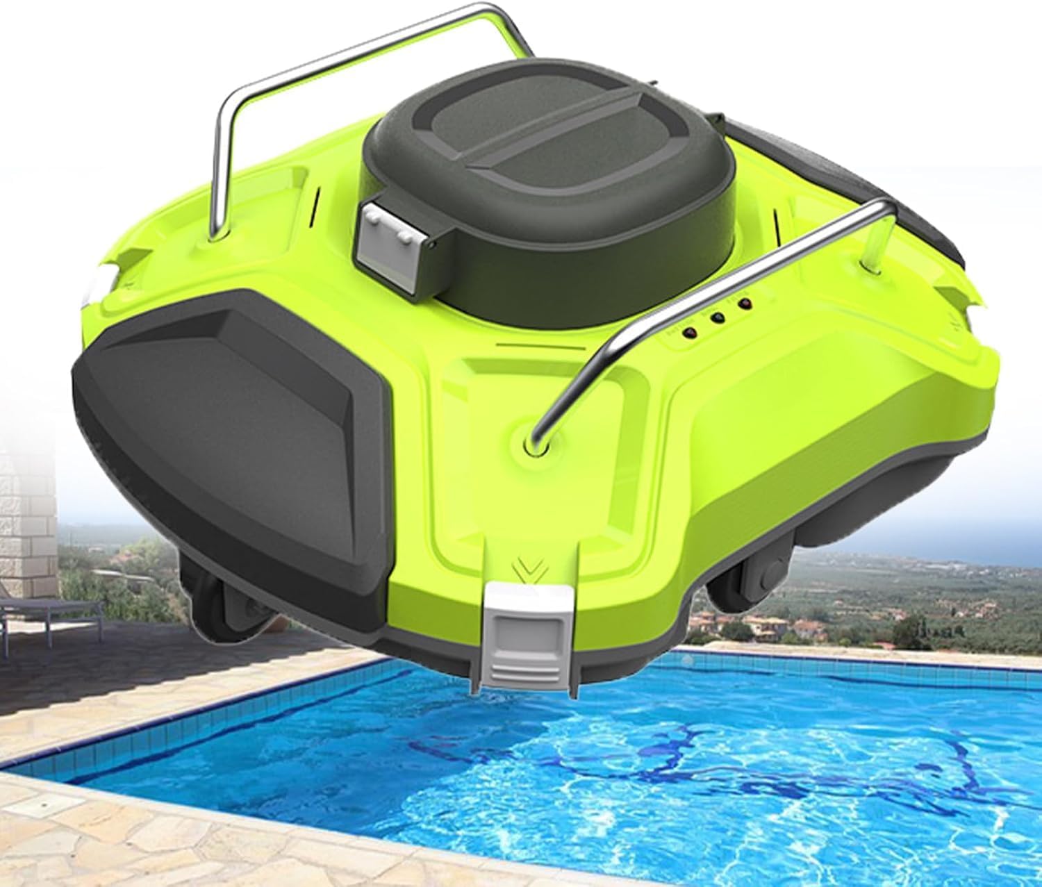 CAJUCA Robotic Pool Cleaner, Cordless Robotic Pool Vacuum, Lasts Up to 120 Mins, Automatic Cleaning with Self- Parking Powerful Suction