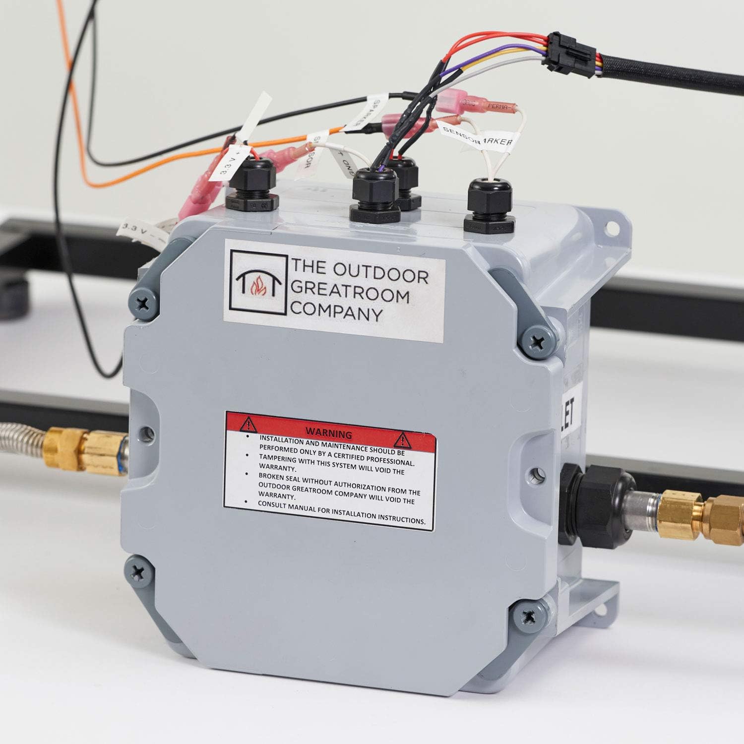 The Outdoor GreatRoom Company Stonefire Fire Table with Electronic Ignition (SF-32-K-CF-DSI-LP), Propane, 32x32-Inches