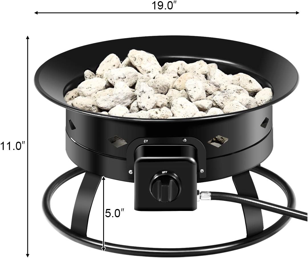 Giantex Portable Propane Fire Pit, 19